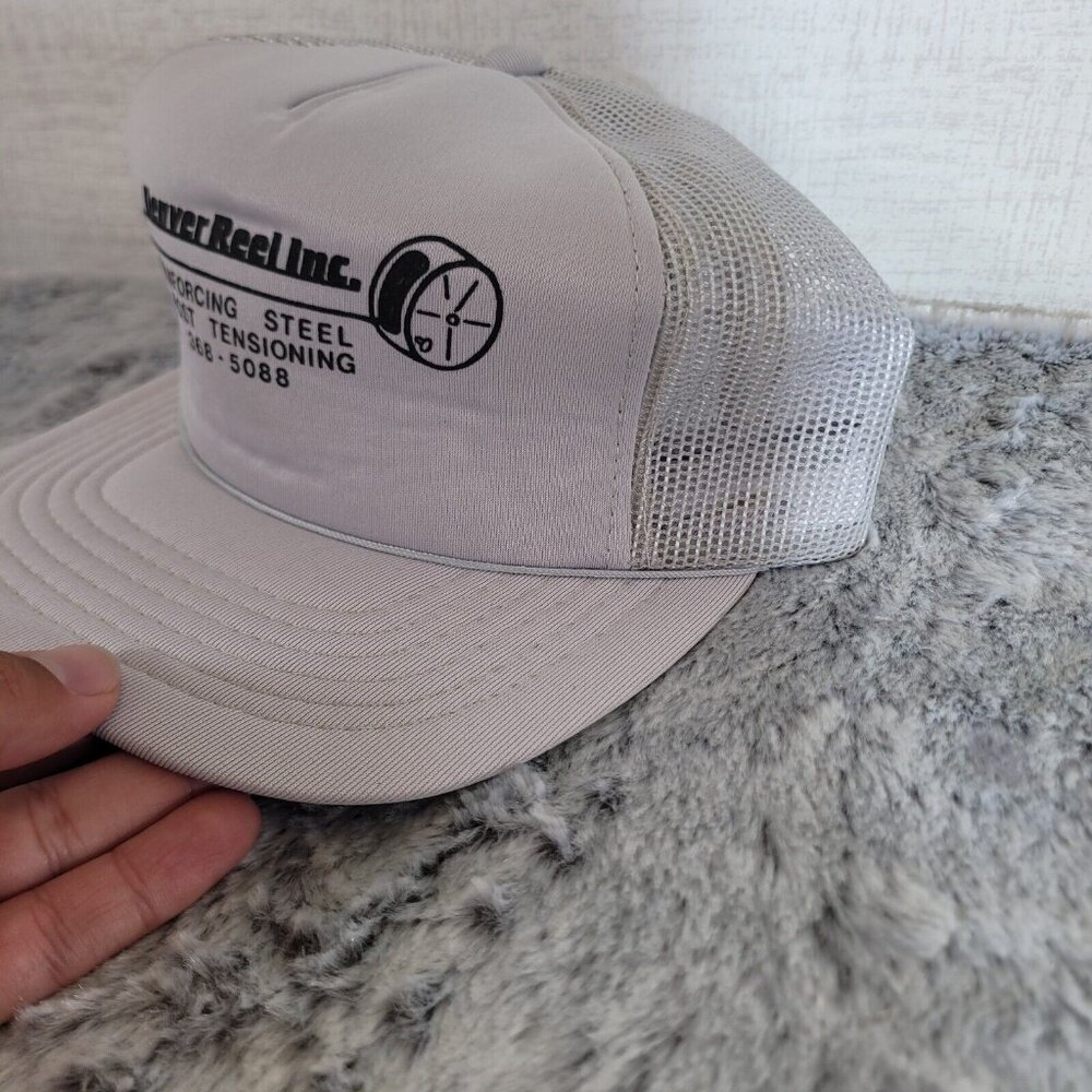 Vintage Denver Reel Inc Trucker Hat Mesh Snapback Rope Cap Made In Korea - Picture 6 of 8